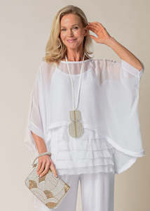 Farah Silk Top in White