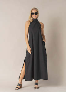 Ebony Cotton Dress in Black