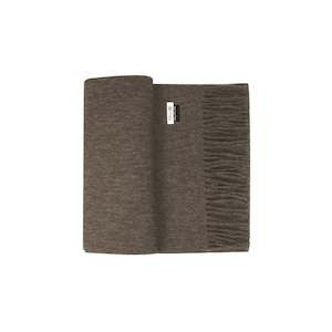 Clothing: 100% Lambs Wool Scarf - Light Chocolate