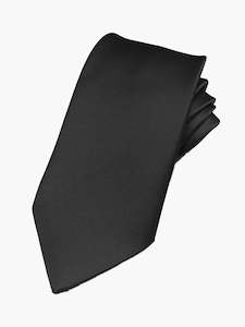 Fellini Satin Tie - Black