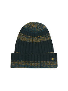 No Excess Ribbed Beanie: Stripe - Night