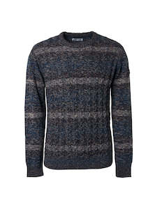 No Excess Knit Crew Neck Pull Over: Ocean