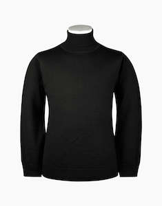 Wanaka Roll Neck Merino - Black