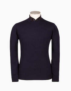 Clothing: Naseby Crew Neck Merino - Navy