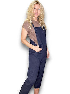 Helga May Linen Jumpsuit - Plain Navy