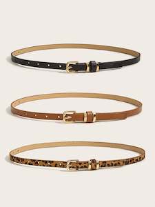 Slim Womens PU Belt