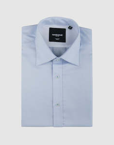 Clothing: London Long Sleeve Shirt - Textured Light Blue