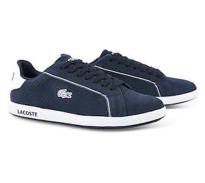 Lacoste Navy Suede Graduate Trainer