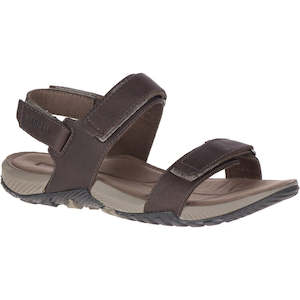 Merrell Mens Terrant Backstrap Leather Brown Sandal