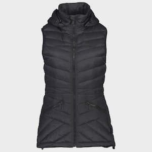 Moke: Mary-Claire 90/10 Packable Down Vest - Black