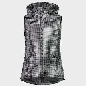 Moke: Mary-Claire 90/10 Packable Down Vest - Gingham