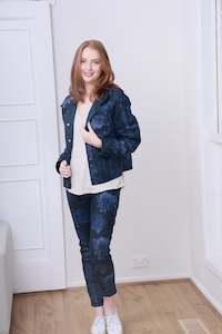 Womens Reversible Jeans - Blue Lotus