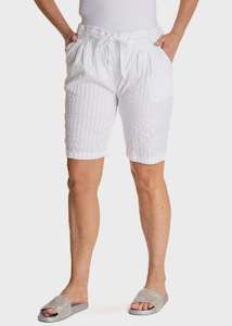 Milana Stripe Shorts - White