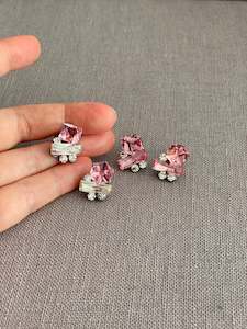 Clothing: Strawberry Kaleidoscope Swarovski Studs