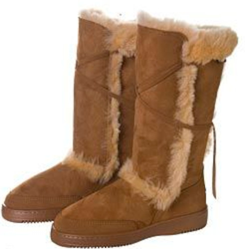 Milford Tie Up Sheepskin Ladies Boot