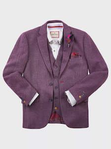 Joe Brown Delightful Dapper Blazer - Purple Herringbone