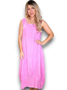 Helga May: Maxi Tank Dress - Bubblegum Pink