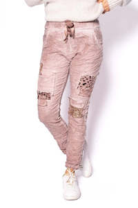 Clothing: The Italian Closet: Toula stretch suede pants - Dusty Pink