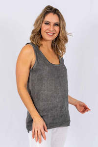 The Italian Closet: Utile Singlet: Charcoal