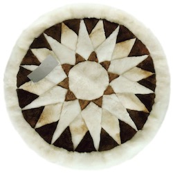 Auskin Huacaya Alpaca Round Rug