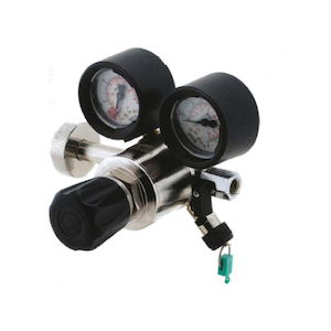 CO2 Regulator Oxyturbro 1-Way 0-140PSI Bottle Mount (7 Bar Safety Valve) “High-Flow”