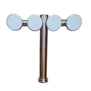 Recirc/Dry Towers: T-Bar 1/2/3/4-Way LED Recirc Brushed Stainless Steel