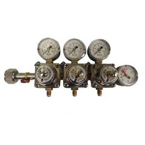 CO2 Regulator ODL 3-Way 140PSI+2x80PSI LH Bottle Mount