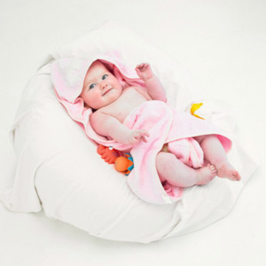 Internet only: Baby Hooded Towel - Pink