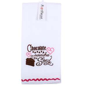 Chocolate Nourishes The Soul Tea Towel