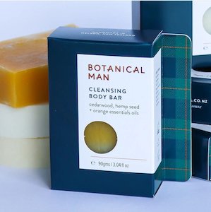 Botanical Man Cleansing Body Bar - Cedarwood, Hemp + Orange