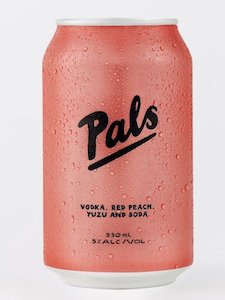 Pals Vodka, Red Peach, Yuzu, & Soda 330ml Can (The Red One)