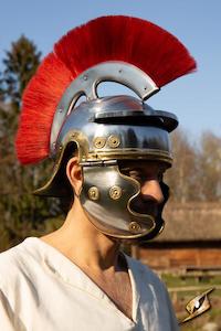 Roman Trooper w. Plume - Red - Medium