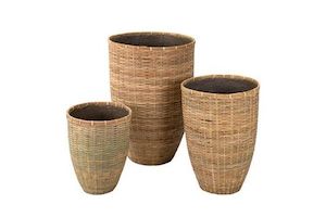 9 Outdoor Furniture: Excalibur Elimina Tall Pot Set (set Of 3)