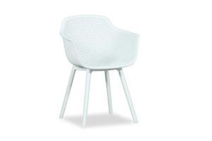 9 Outdoor Furniture: Excalibur Resin Bucket Dining Chair - White