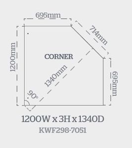 Kent: Kent Steel Floor Protector (corner) 1200x1340 X 3mm - Medium