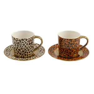 Leopard Print Cup & Saucer Set