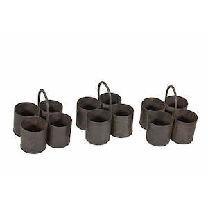 Furniture: Iron 4 Pot With Handle