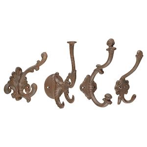 Cast Iron Coat Hook Assorted Designs