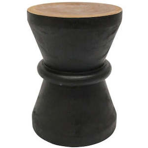 Dante Suar Wood Stool Black/ Natural