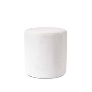 Wesley Linen Ottoman-Milk