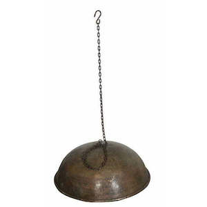 Statement Brass Lampshade w/Chain (Unwired)