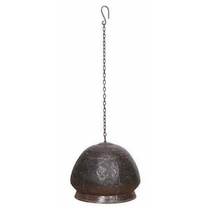 Furniture: Brass Lamp Shade With Chain (Unwired)