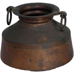 Furniture: Original Brass Pot w/Handles