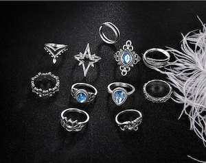 Health Beauty: Boho Ring Set 11 pcs