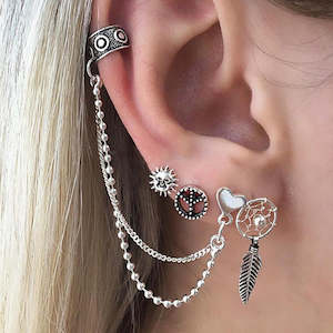 Ear Cuff Boho Earrings Set