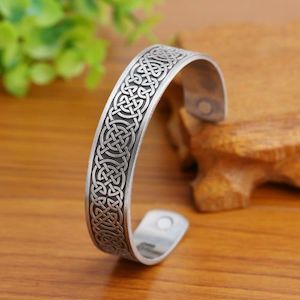 Viking Cuff Bracelet Celtic Knot Magnetic Healthcare