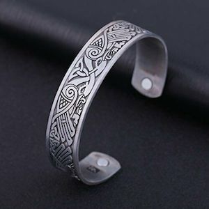 Health Beauty: Viking Cuff Bracelet Irish Birds Magnetic Healthcare