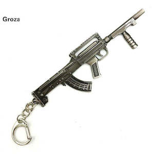 Gaming Sports: PUBG Groza Model Metal Keychain Playerunknown's Battlegrounds