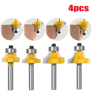 Router Bit Set Roundover Edging Corner Rounding Forming 1/4 Inch