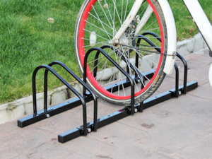 3-Slots Floor Mounted Bike Stand Bike Rack